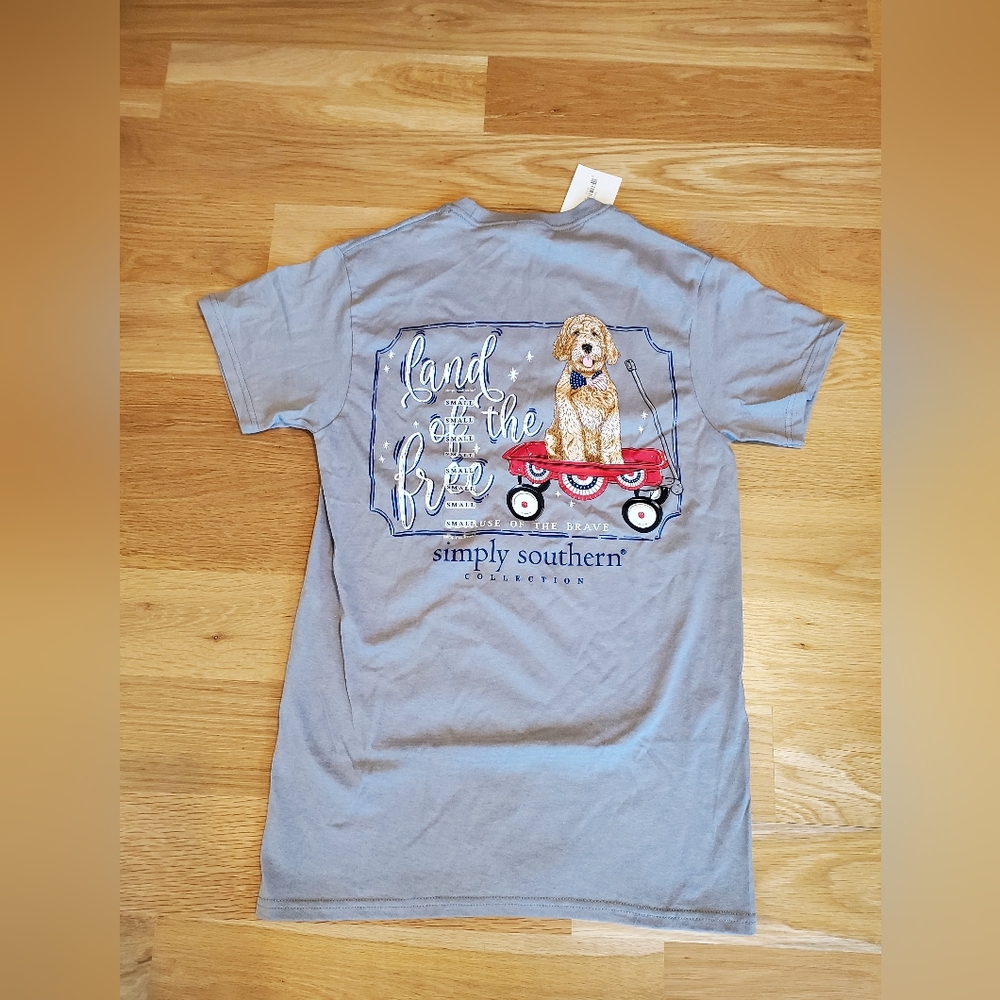 Simply Southern Land Of The Free T Shirt-NWT